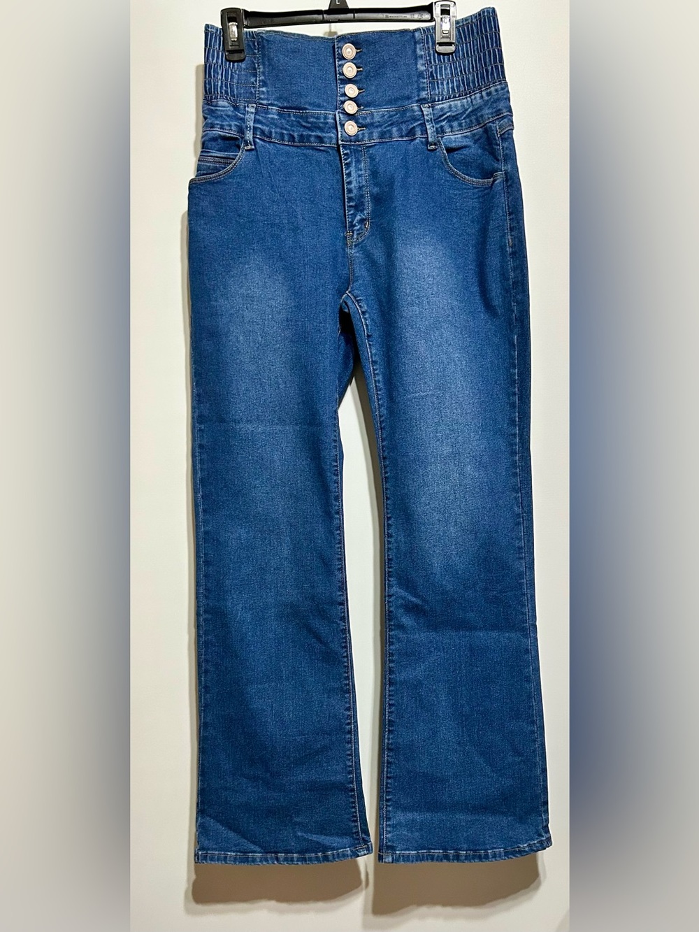 High-Rise Flare Jeans in Deep Blue